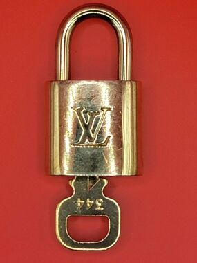 Louis Vuitton Paris Made in France Brass Padlock with Key Set No. 344
